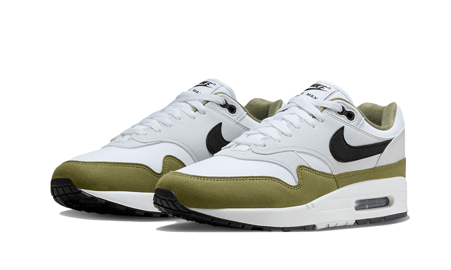 Nike Air Max 1 White Black Medium Olive - Exclufy