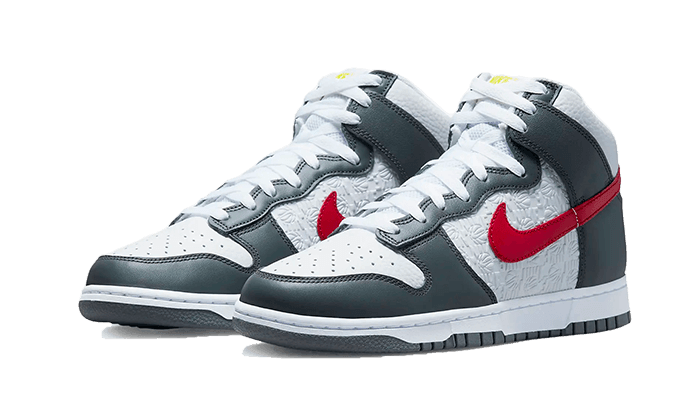 Nike Dunk High Embossed Basketball Grey Red - Exclufy