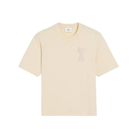T-shirt Beige Patch Ami De Coeur En Coton - Exclufy