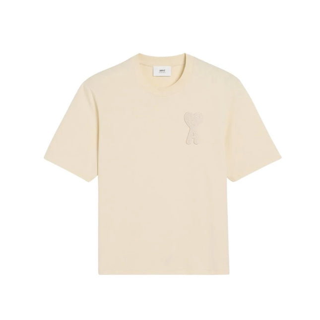 T-shirt Beige Patch Ami De Coeur En Coton - Exclufy
