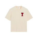 T-shirt Beige Coeur Rouge Patch Ami De Coeur En Coton - Exclufy