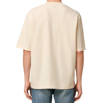 T-shirt Beige Coeur Rouge Patch Ami De Coeur En Coton - Exclufy