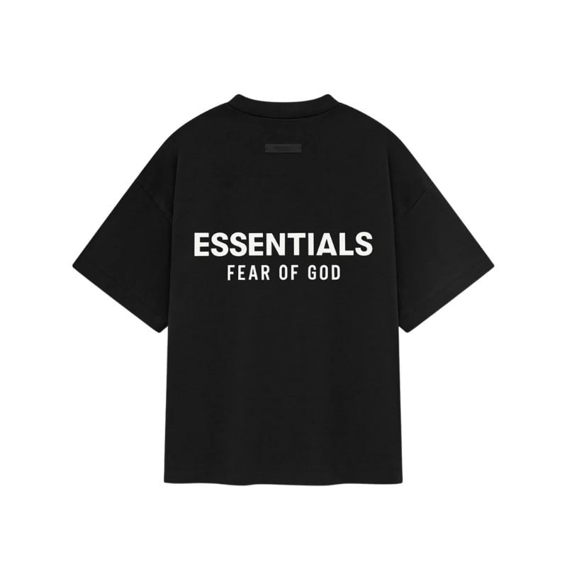 T-Shirt Fear of God Essentials Jersey Crewneck Black - Exclufy