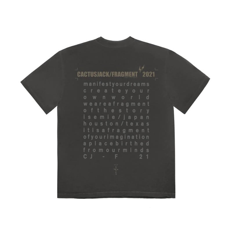 T-shirt Travis Scott Cactus Jack for Fragment Create Black - Exclufy