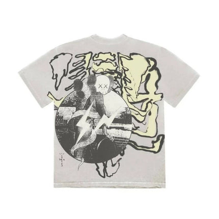 T-shirt Travis Scott Cactus Jack x Kaws for Fragment Aged Yellow - Exclufy