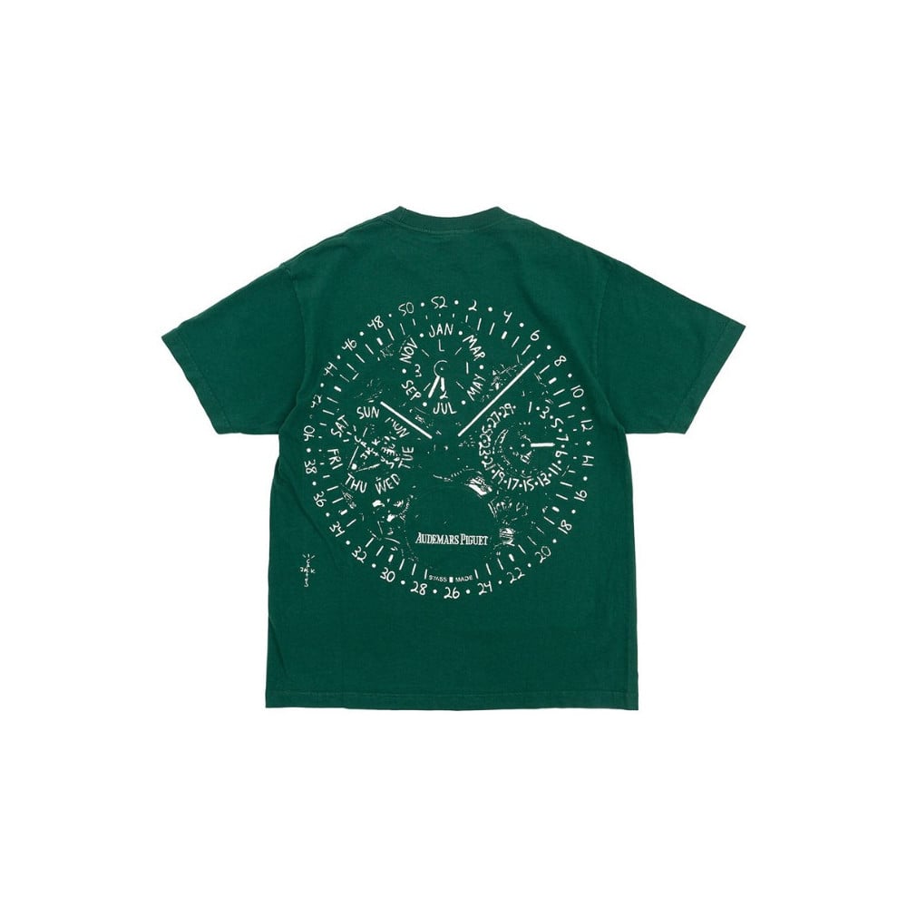 T-shirt Travis Scott CJ x Audemars Piguet Green Watch Face - Exclufy