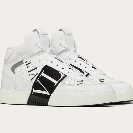 VALENTINO VL7N MID-TOP WHITE/BLACK - THE LIMITED CLUB