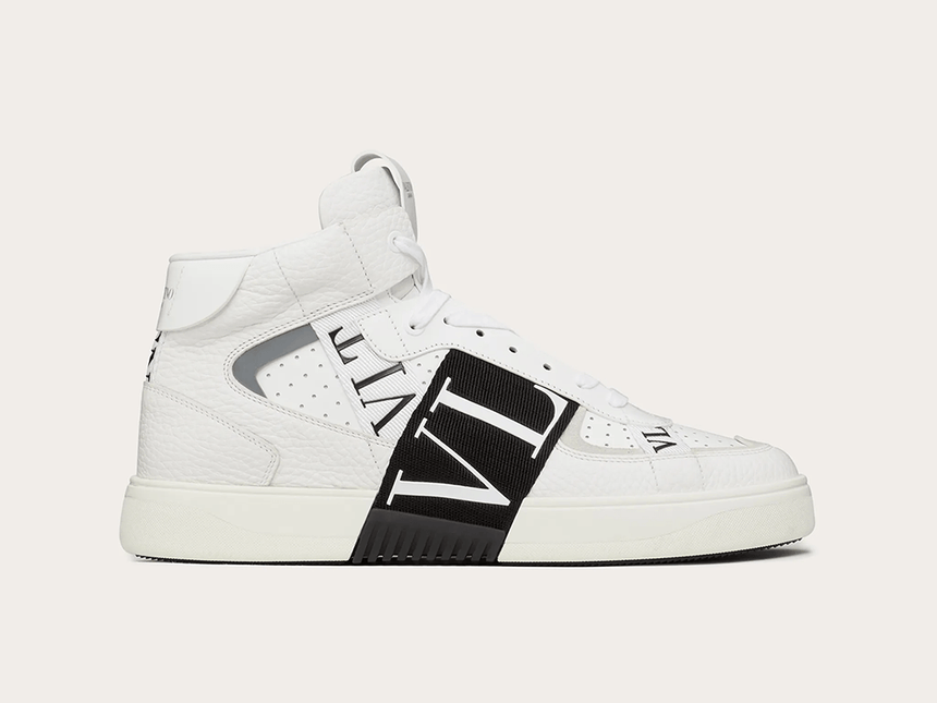 VALENTINO VL7N MID-TOP WHITE/BLACK - THE LIMITED CLUB